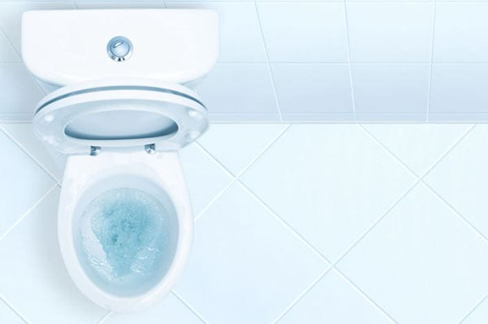 Un cuarto de baño en el que se observa un inodoro en perfectas condiciones de limpieza
